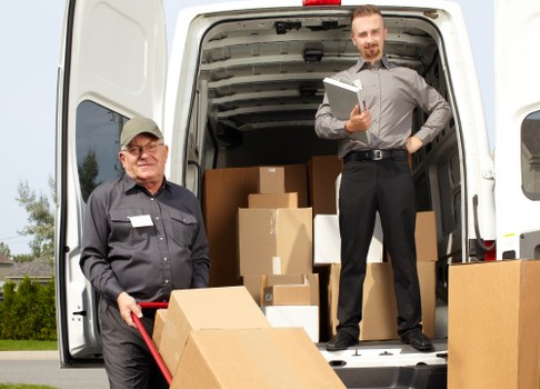 Local removals team planning a move in Marblearch near central London streets