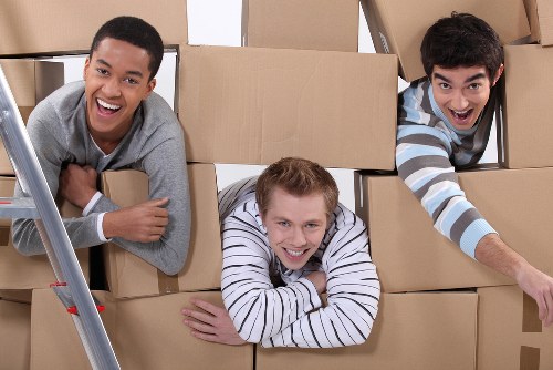 Packing boxes and household items for a Marblearch move
