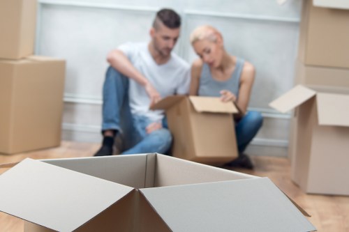 Preparation for a Marblearch flat move with furniture and boxes