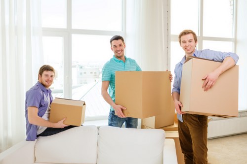Final stage of a Marblearch removals service with belongings delivered to a new location