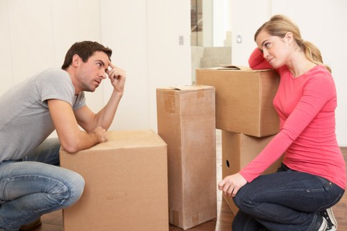 Professional removal team organising a Marble Arch relocation in a busy urban area