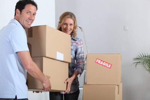 Loading furniture into a removal van for a Marblearch relocation