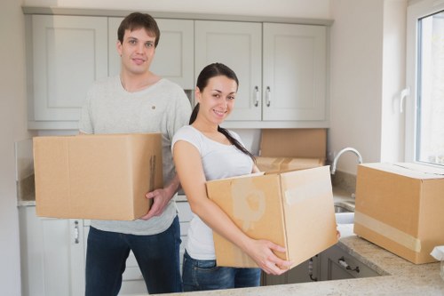 Local removals team handling apartment access in Marblearch