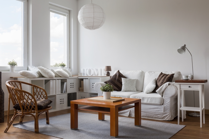 Donated household furniture being prepared for charity reuse